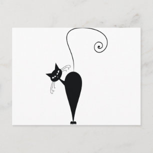 Carte Postale Chat noir