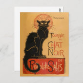 Carte Postale Chat noir (Devant / Derrière)