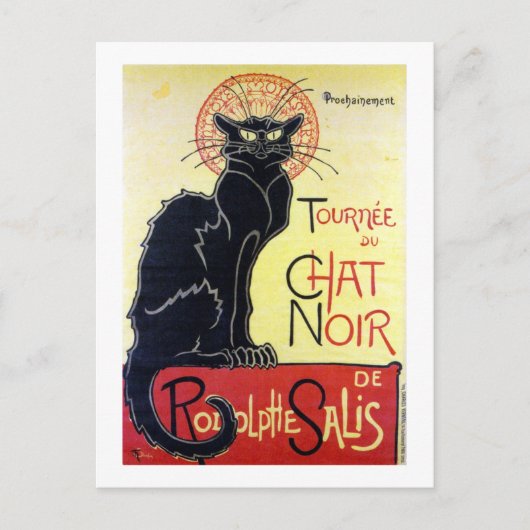 Carte Postale Chat noir, Alexandre Steinlen (Devant)