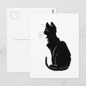 Carte Postale Chat noir, Alexandre Steinlen (Devant / Derrière)