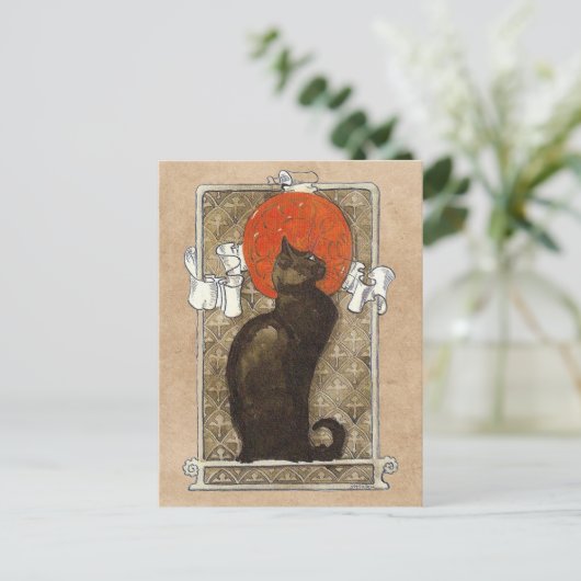 Carte Postale Chat Noir - Art Nouveau - Theophile Steinlen Affic (Debout devant)