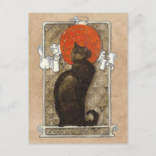 Carte Postale Chat Noir - Art Nouveau - Theophile Steinlen Affic