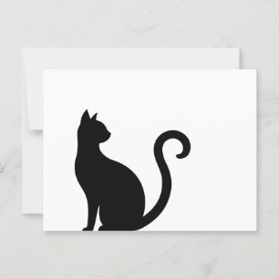 Carte Postale Chat noir assis
