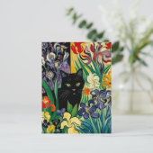 Carte Postale Chat Noir Avec Iris (Debout devant)