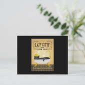 Carte Postale Chat Noir Bain Soap Lazy Kitty Chat Drôle Chat Noi (Debout devant)