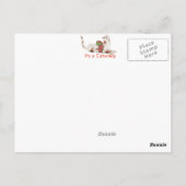 Carte Postale Chat noir Daisy confortable (Dos)