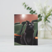Carte Postale Chat noir dans un théâtre (Debout devant)