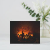 Carte Postale Chat noir d'Halloween (Debout devant)