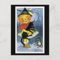 Chat noir d'Halloween et fille Citrouille