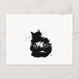 Carte Postale Chat noir énigmatique