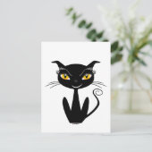 Carte Postale Chat Noir Fantaisiste (Debout devant)