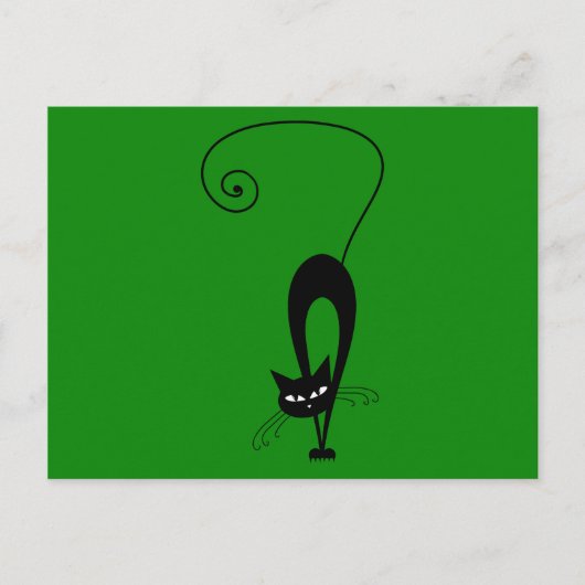 Carte Postale Chat noir Feline (Devant)
