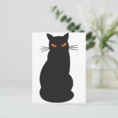 Carte Postale Chat noir Hallowen (Debout devant)