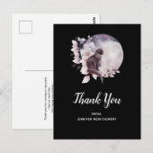 Carte Postale Chat noir par un Merci de Pleine lune magique (Devant / Derrière)