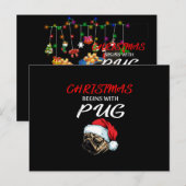 Carte Postale Chat Noir Présent De Mon Noël (Devant / Derrière)