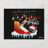 Carte Postale Chat Noir Présent De Mon Noël (Dos)