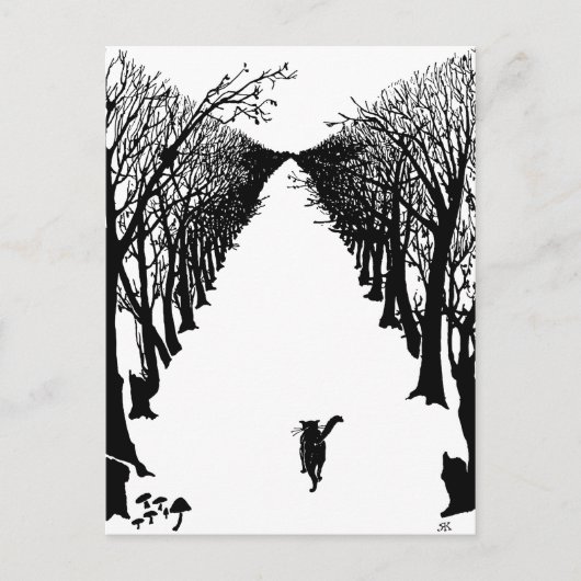 Carte Postale Chat noir, Rudyard Kipling (Devant)