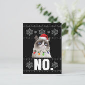Carte Postale Chat Non Grumpy Xmas Chats Pas De Vilains Cadeaux  (Debout devant)