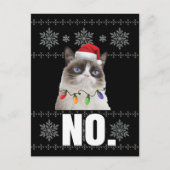 Carte Postale Chat Non Grumpy Xmas Chats Pas De Vilains Cadeaux (Devant)