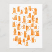 Carte Postale Chat orange amusant (Devant)
