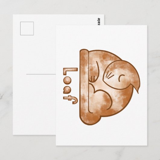 Carte Postale Chat Pain (Devant / Derrière)