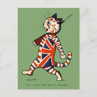 Carte postale : Chat patriotique