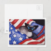 Carte Postale Chat patriotique (Devant / Derrière)