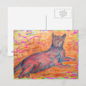 Carte Postale chat pavé (Devant / Derrière)