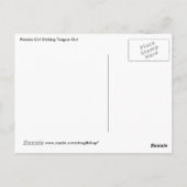 Carte Postale Chat persan collant la langue (Dos)