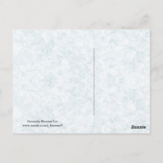 Carte Postale Chat persan Grouchy (Dos)