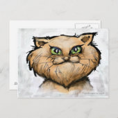 Carte Postale Chat perse (Devant / Derrière)