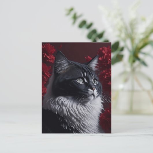 Carte Postale chat po (Debout devant)