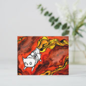 Carte Postale chat poapod avec jet pack (Debout devant)