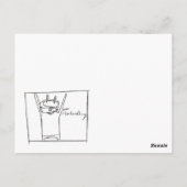 Carte Postale chat poapod avec jet pack (Dos)