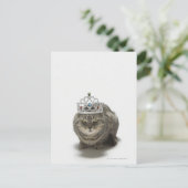 Carte Postale Chat portant une tiara (Debout devant)