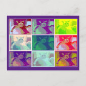 Carte Postale Chat psychédélique, Louis Wain, Art Chat  (Devant)