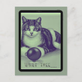 Carte Postale Chat, "Quel arbre ?" (Devant)