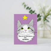 Carte Postale Chat Ragdoll Inspirant Seulement des Miracles (Debout devant)