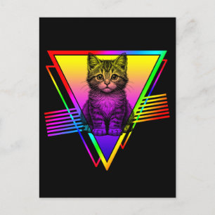 Carte Postale Chat Rétro Mignon
