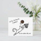 Carte Postale Chat Réussit un Magnifique Slam Dunk (Debout devant)