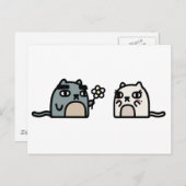 Carte Postale Chat romantique (Devant / Derrière)