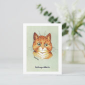 Carte Postale Chat rouge orange et blanc, Louis Wain (Debout devant)