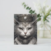 Carte Postale Chat Royal Steampunk (Debout devant)