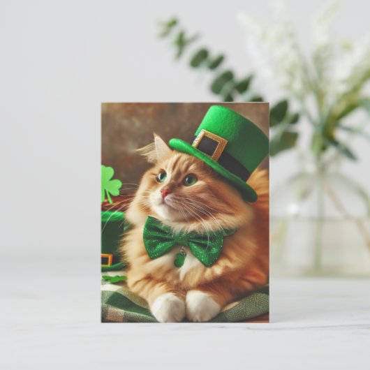 Carte Postale Chat Saint-Patricks (Debout devant)