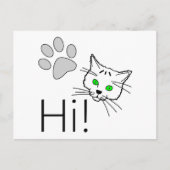 Carte Postale Chat - Salut ! (Devant)