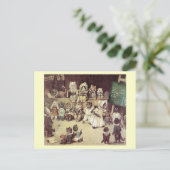 Carte Postale Chat School par Louis Wain Postcard (Debout devant)