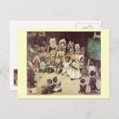 Carte Postale Chat School par Louis Wain Postcard (Devant / Derrière)