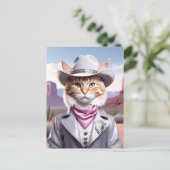 Carte Postale Chat Sheriff (Debout devant)