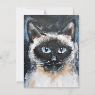 Carte Postale Chat siamois