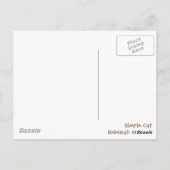 Carte Postale Chat simple (Dos)